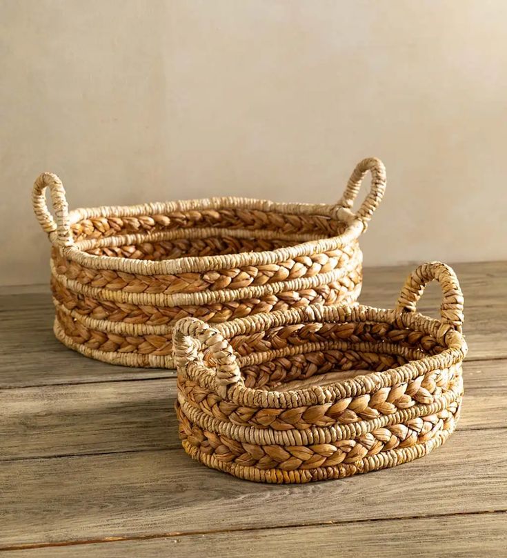 Handwoven Seagrass Nesting Storage Baskets