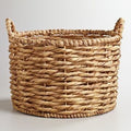 Handwoven Seagrass Storage Basket with Handles